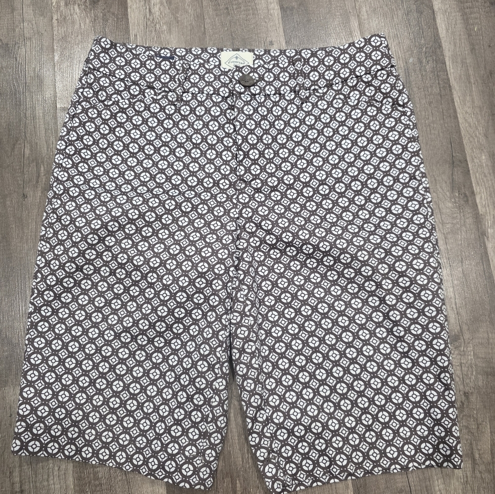 St. Johns Bay Bermuda Shorts Diamind Argyle Abstract Pattern Preppy Athletic